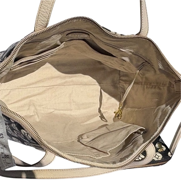 Fossil Sydney Geometric Diamond Shopper Tote Bag Purse & Matching Wallet - Picture 4 of 16